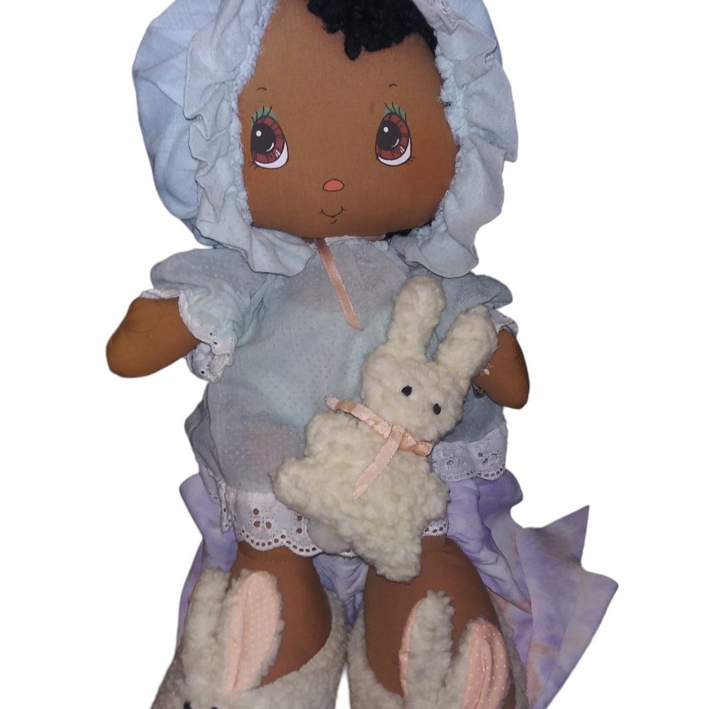 1984 Tootsie Lila African American Goodnight Stuffed Doll W/Bunny Slippers HTF
